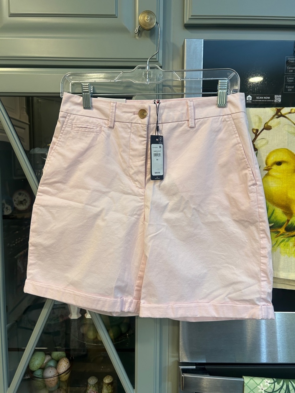 Tommy Hilfiger Light Pink Cotton-Blend Bermuda Shorts